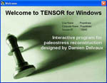 WinTensor - Welcome screen